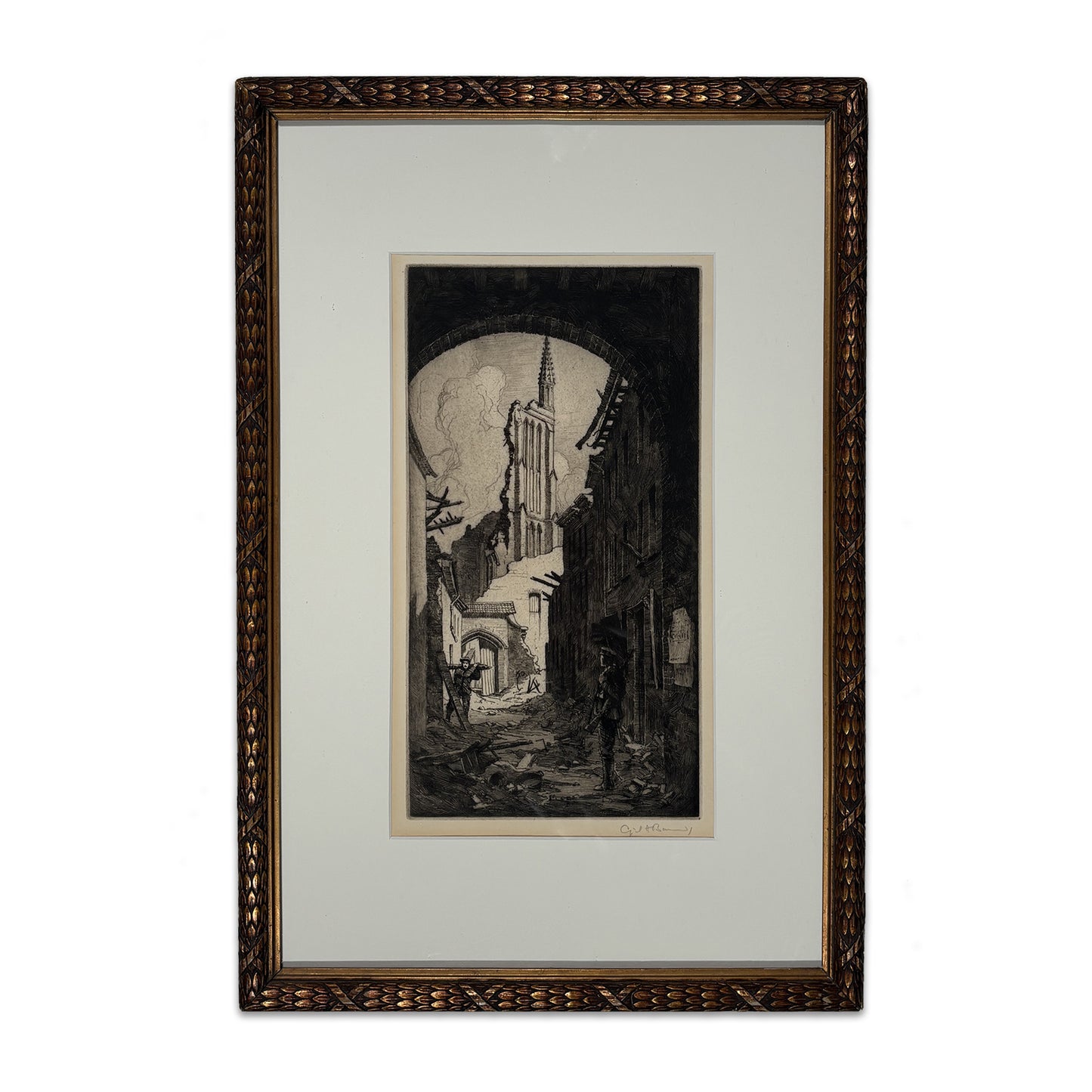 Cyril Henry Barraud - Archway with Soldiers