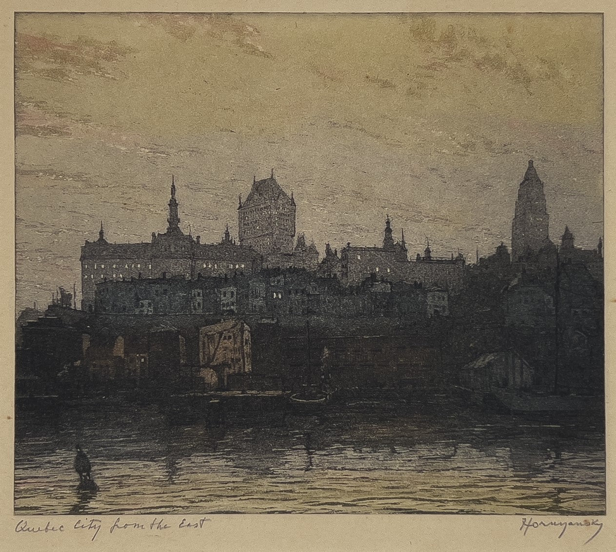 Nicholas Hornyansky - Quebec City from the East - McCanse Art