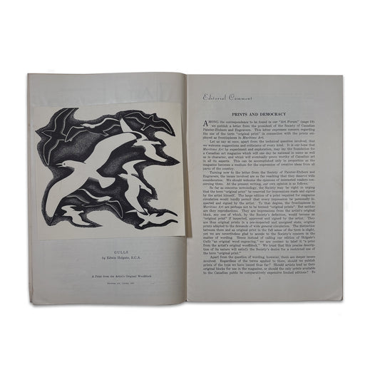Maritime Art Magazine. Vol. 3, No. 1. *Woodcut by EDWIN HOLGATE