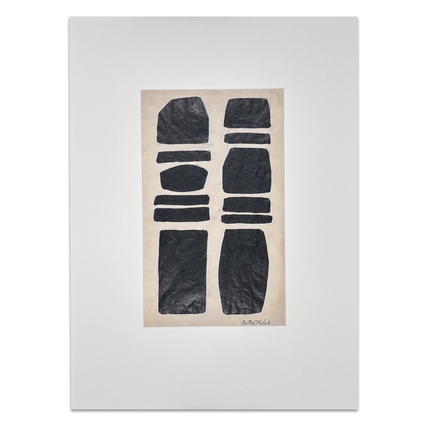 Cawthra Mulock - Untitled Abstract (Black on white #6)