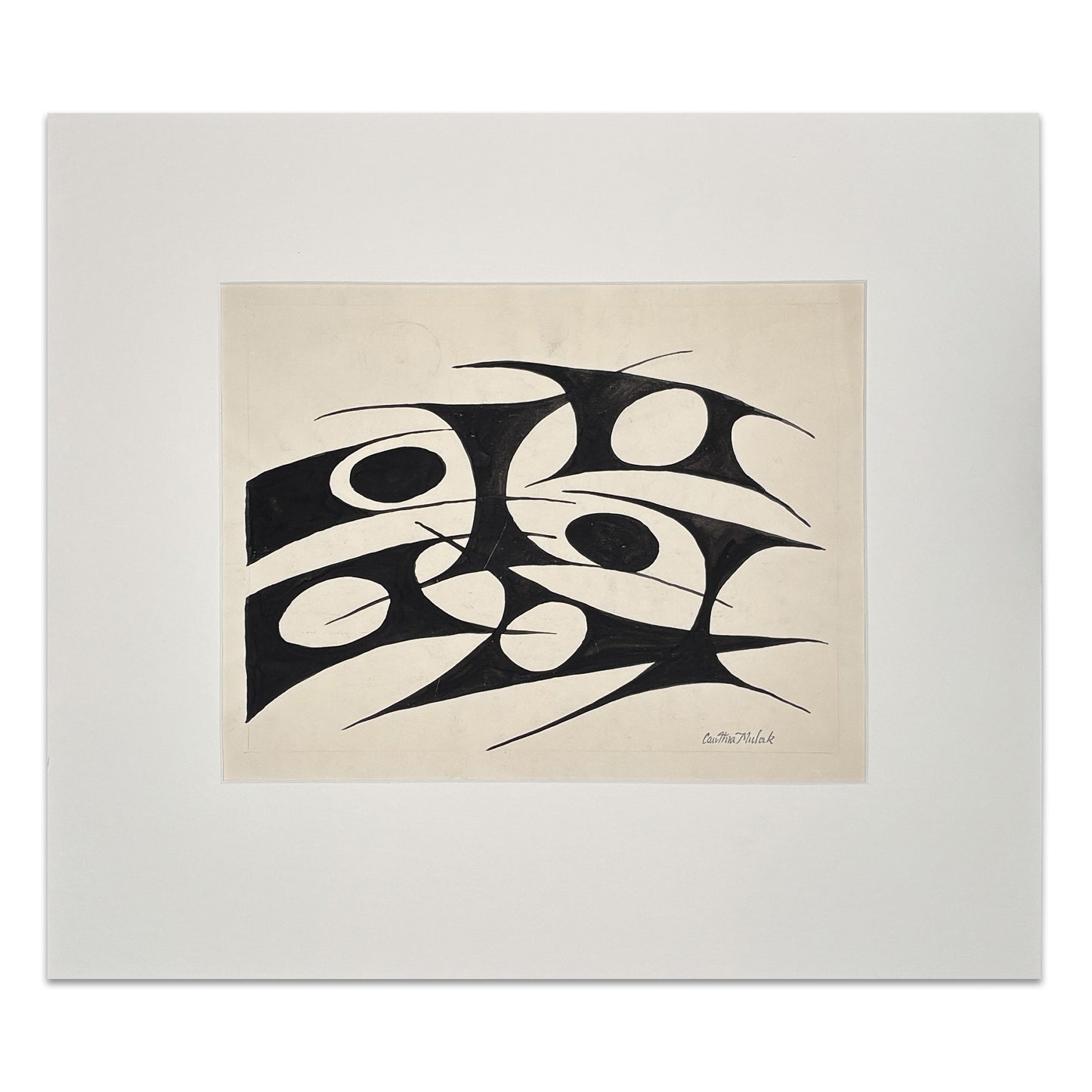 Cawthra Mulock - Untitled Abstract (Black on white #7)