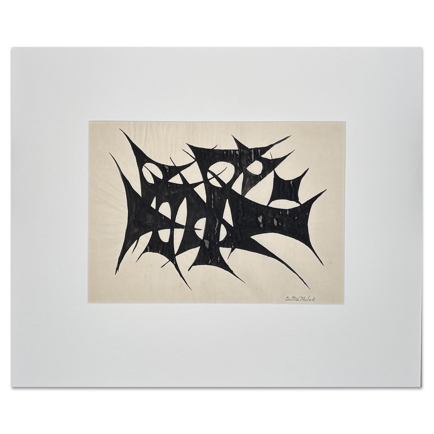 Cawthra Mulock - Untitled Abstract (Black on white #8)