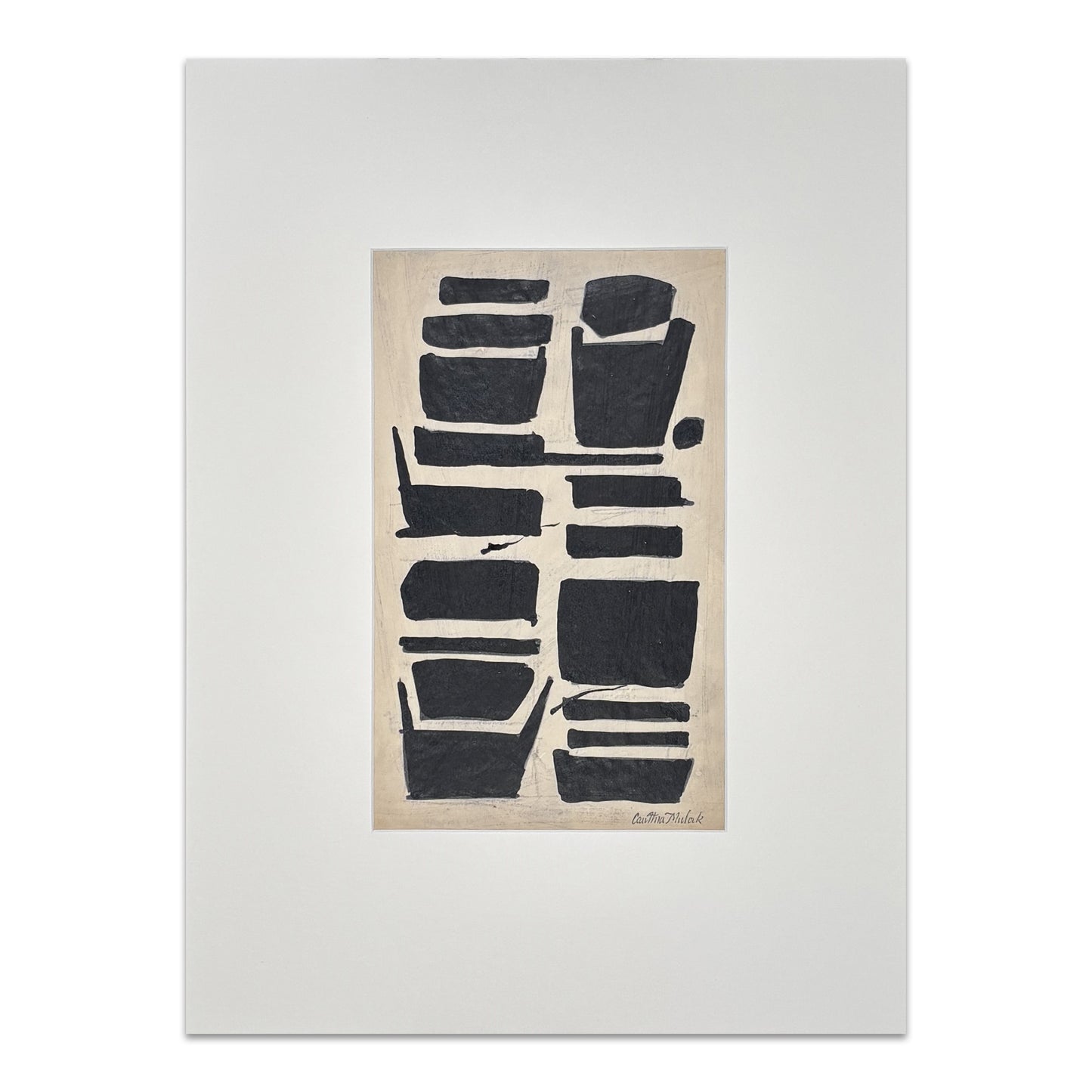 Cawthra Mulock - Untitled Abstract (Black on white #10)