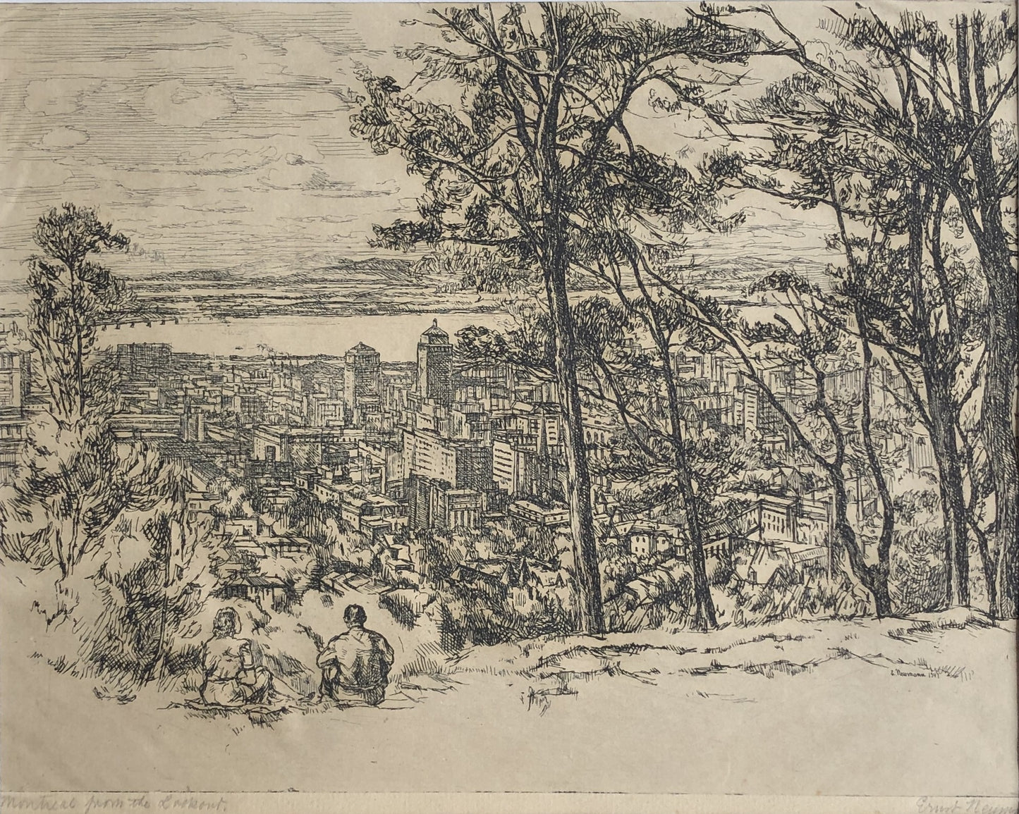 Ernst Neumann - Montreal from the Lookout - McCanse Art