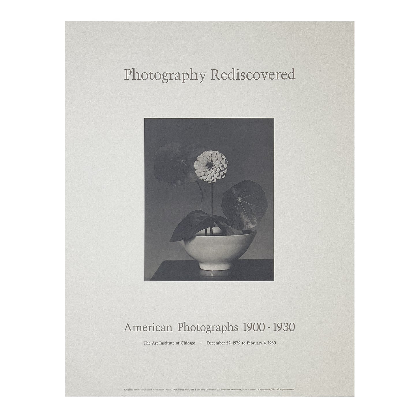 PHOTOGRAPHY REDISCOVERED. American Photographs 1900-1930. The Art Institute of Chicago. December 22, 1979 to February 4, 1980