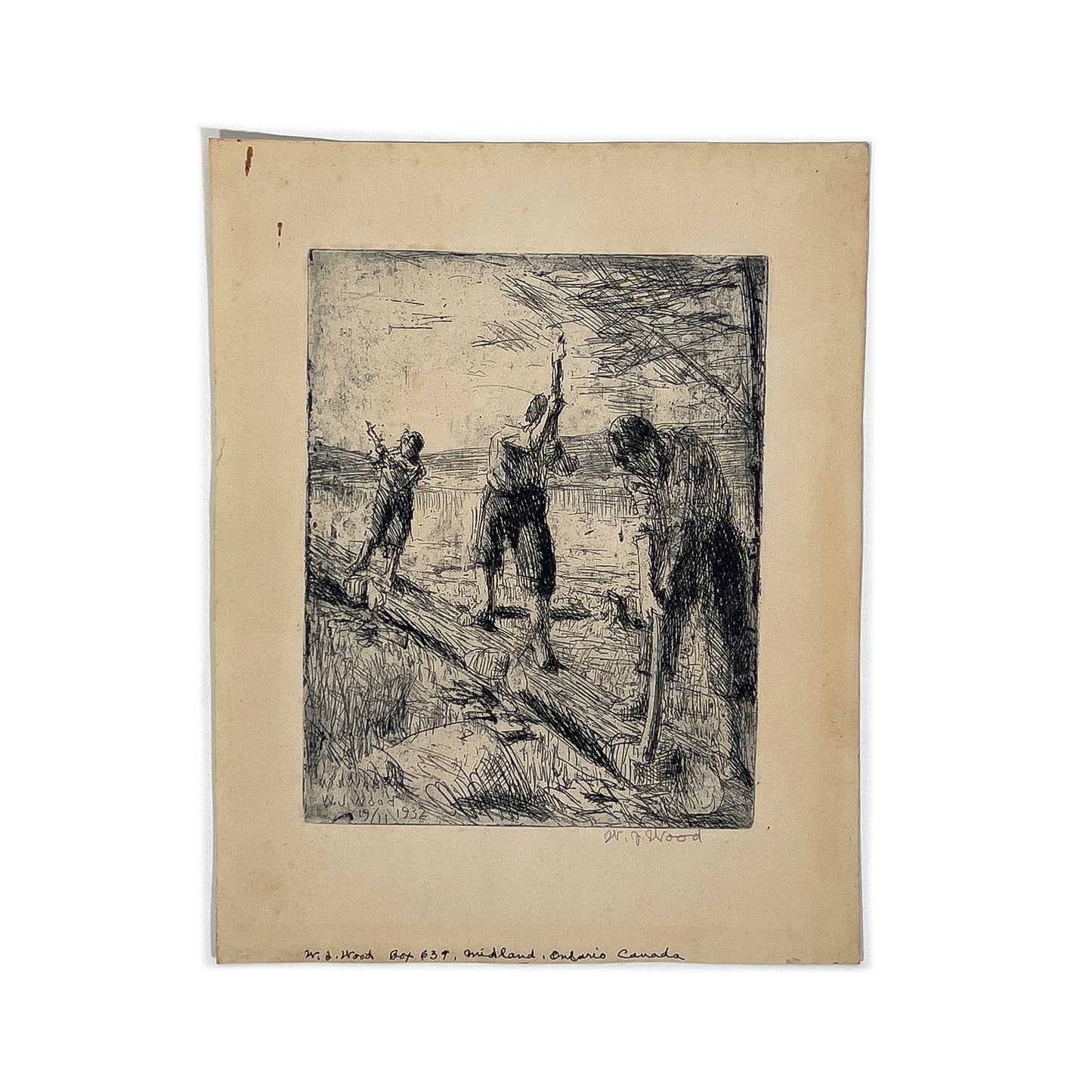 William John Wood - Untitled (Logging) - McCanse Art