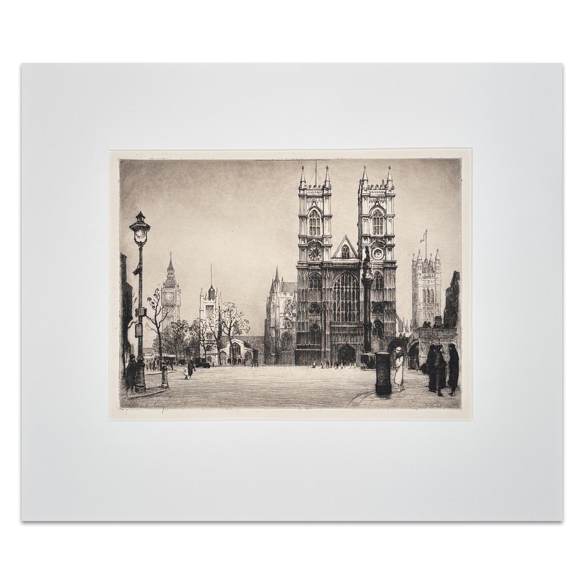 Cyril Henry Barraud - View of Westminster Abbey, London (after Edward King)