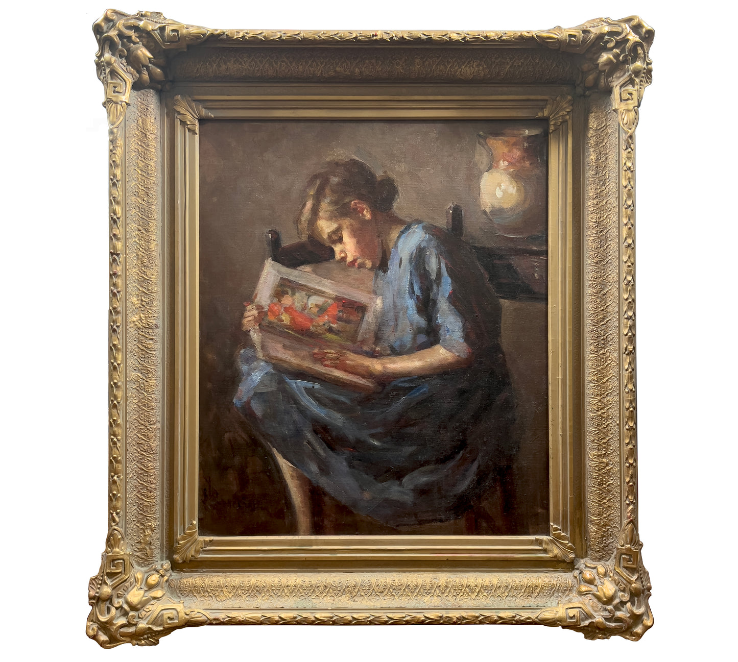 Eva Theresa Bradshaw - Young Girl Reading