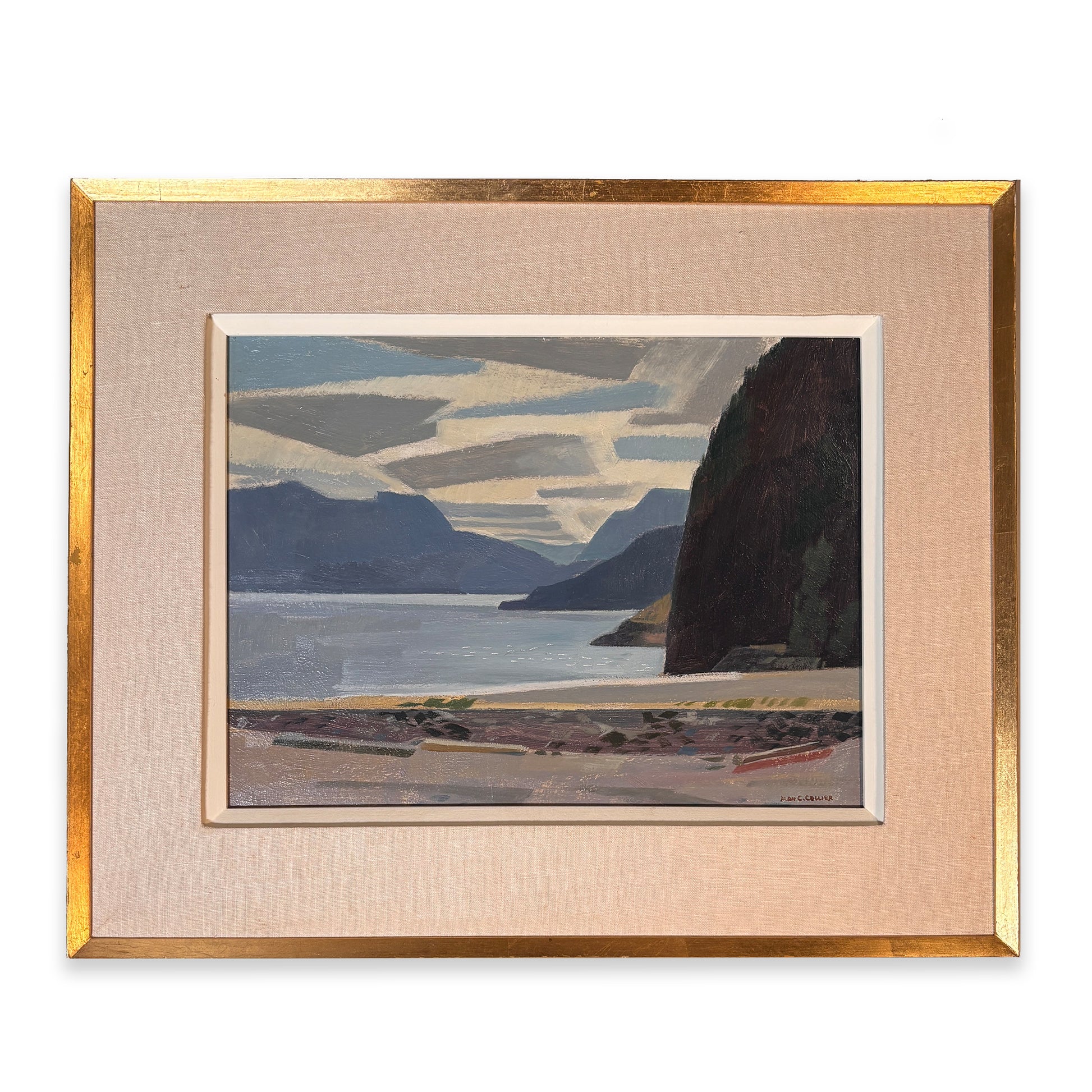Alan Caswell Collier - From Kelsey Bay, Van. Is., B.C. Looking up Johnstone Strait