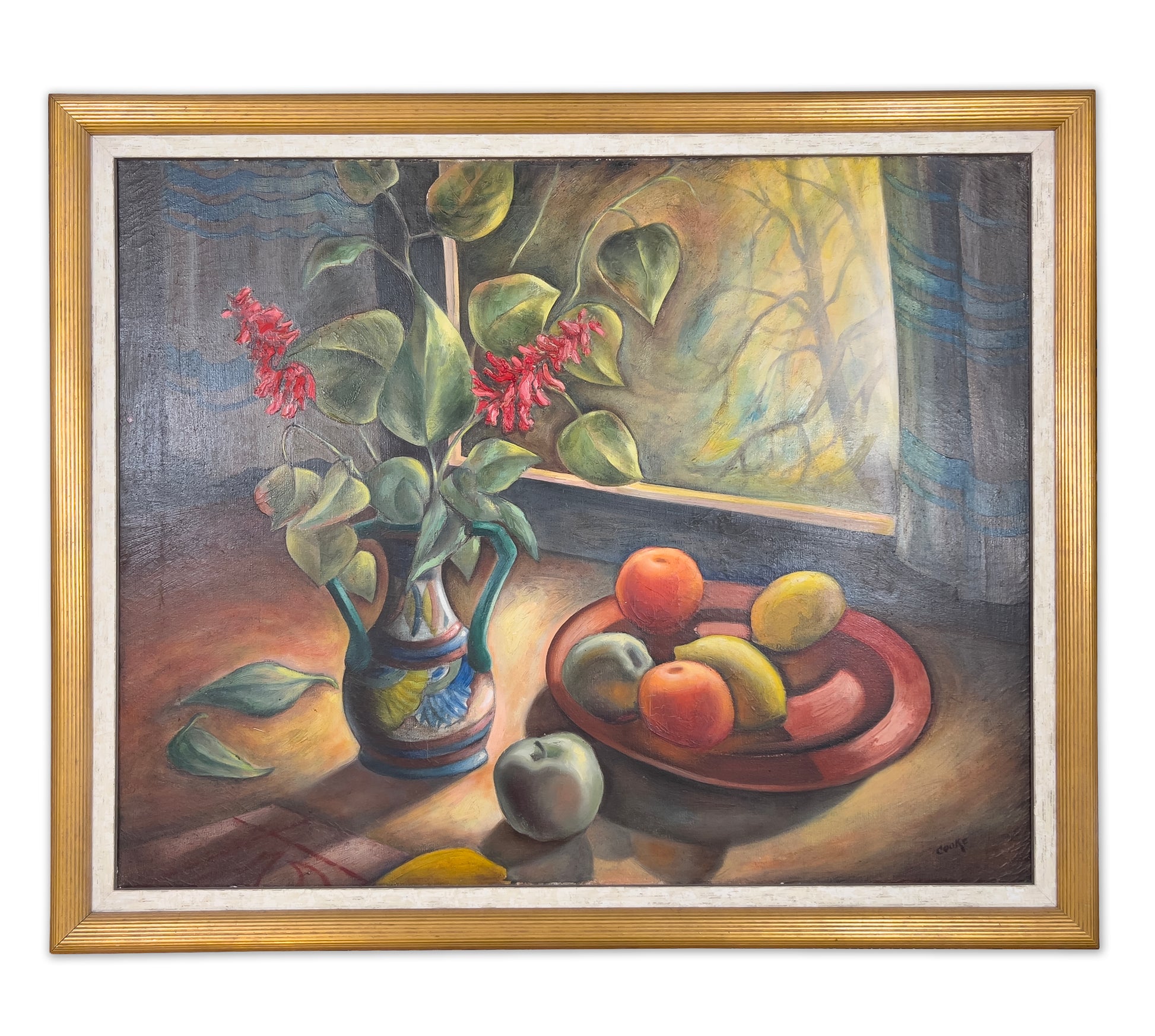 Edwy Francis Cooke - Untitled (Still Life with Vase and Fruit)