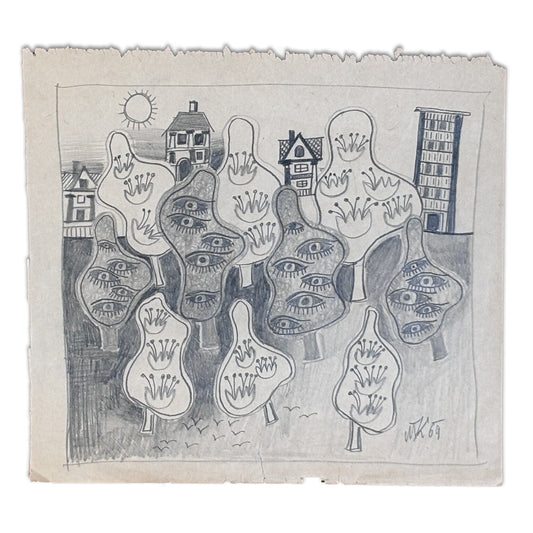 William Kurelek - Untitled (The Neighborhood)
