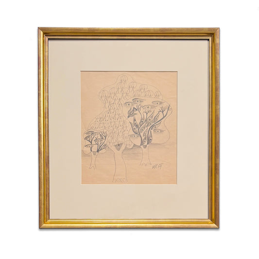 William Kurelek - Untitled (Eyes in the Trees)