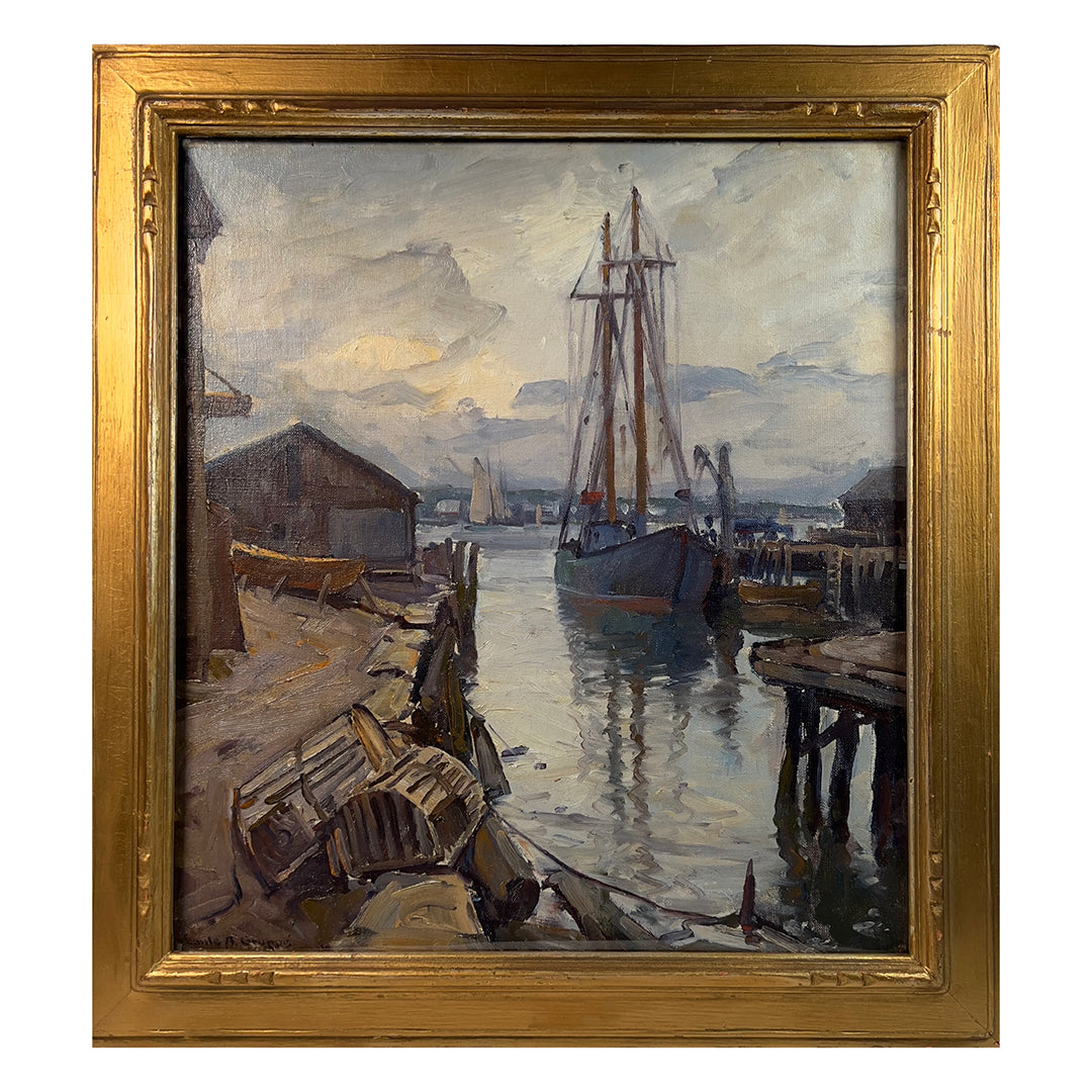 Emile Albert Gruppé - Harbour at Gloucester, Massachusetts - McCanse Art