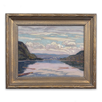 Joseph Sydney Hallam - Log Dam on the Lake