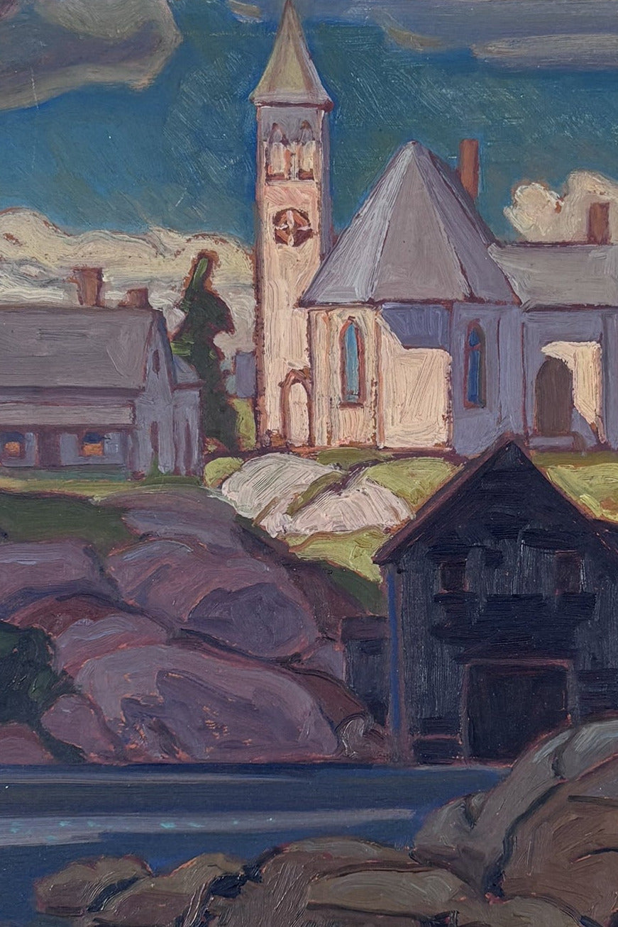 Joseph Sydney Hallam - Church at Magnetawan, Ontario - McCanse Art