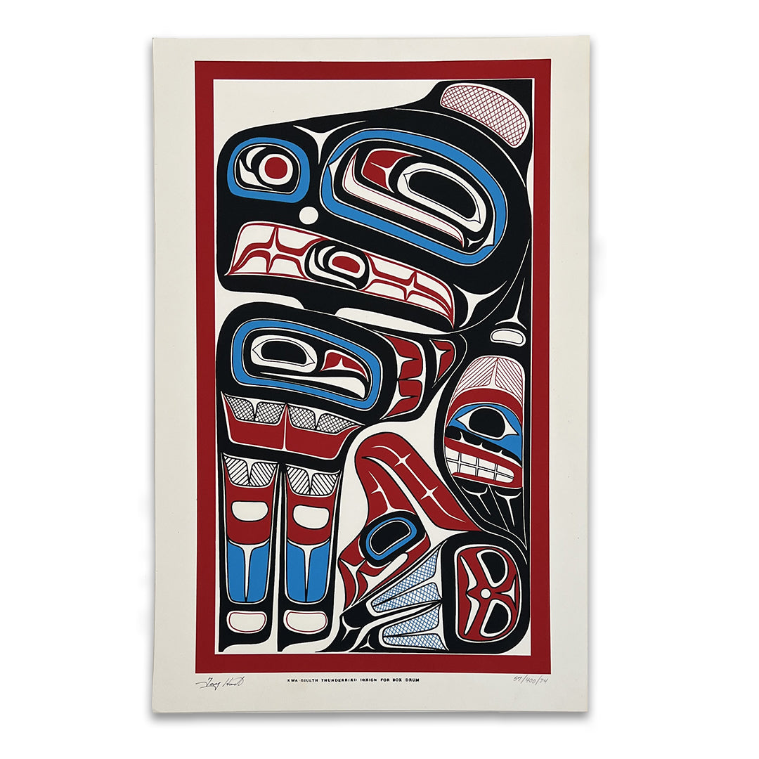 Tony Hunt - Kwa-Giulth Thunderbird Design for Box Drum