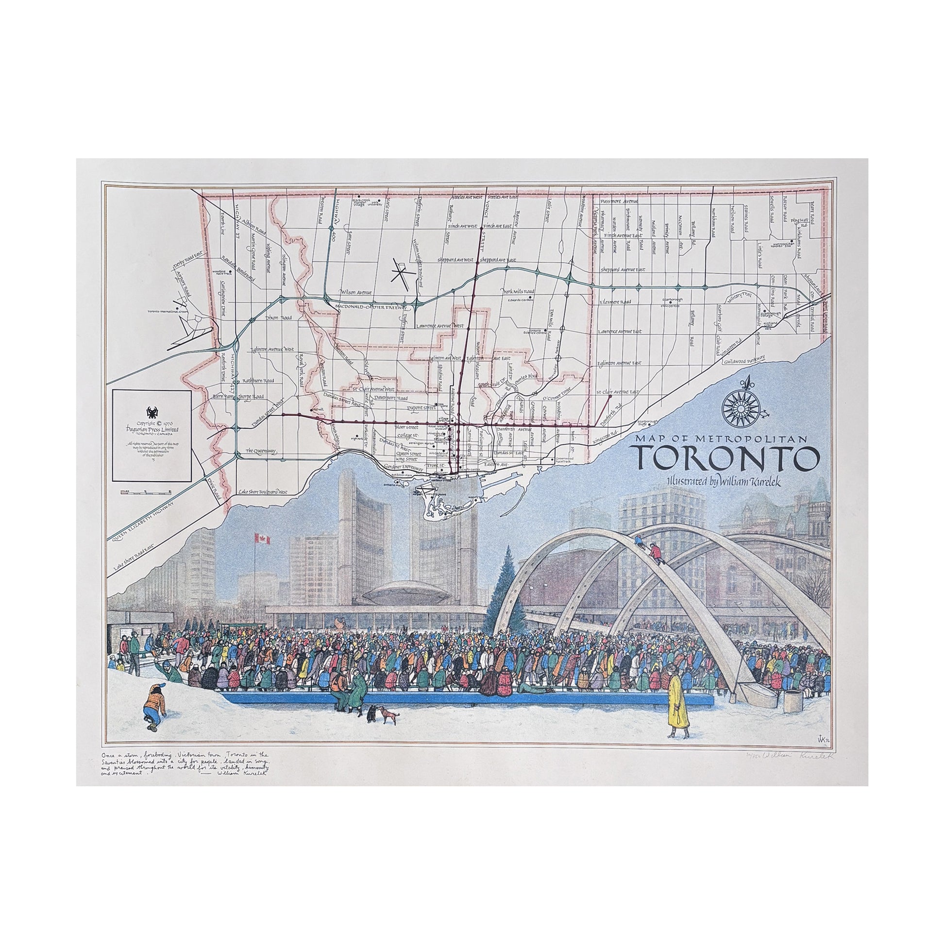 William Kurelek - Map of Metropolitan Toronto