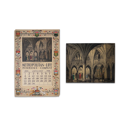 Samuel Herbert Maw - Metropolitan Life Insurance Calendar for the year 1928, with original sketch