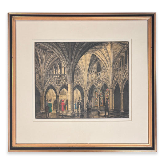 Samuel Herbert Maw - Confederation Hall of Parliament, Ottawa. Original sketch and calendar. - McCanse Art