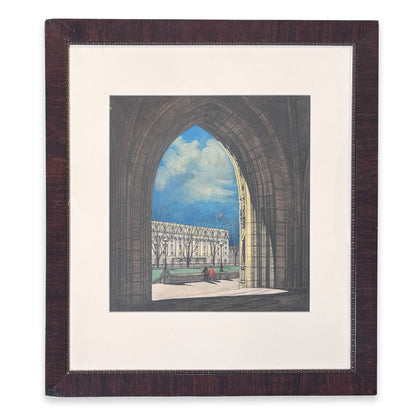 Samuel Herbert Maw - Main Arch of Peace Tower, Canadian Houses of Parliament, original sketch and calendar