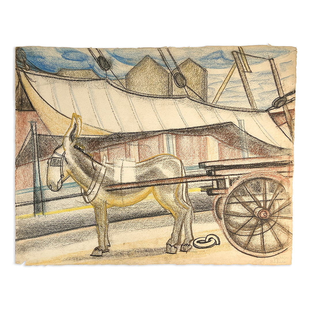 Isabel McLaughlin - Donkey and Cart, Bridgetown, Barbados - McCanse Art