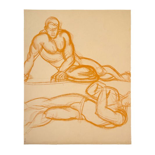 Isabel McLaughlin - Two Male Nudes Reclining - McCanse Art