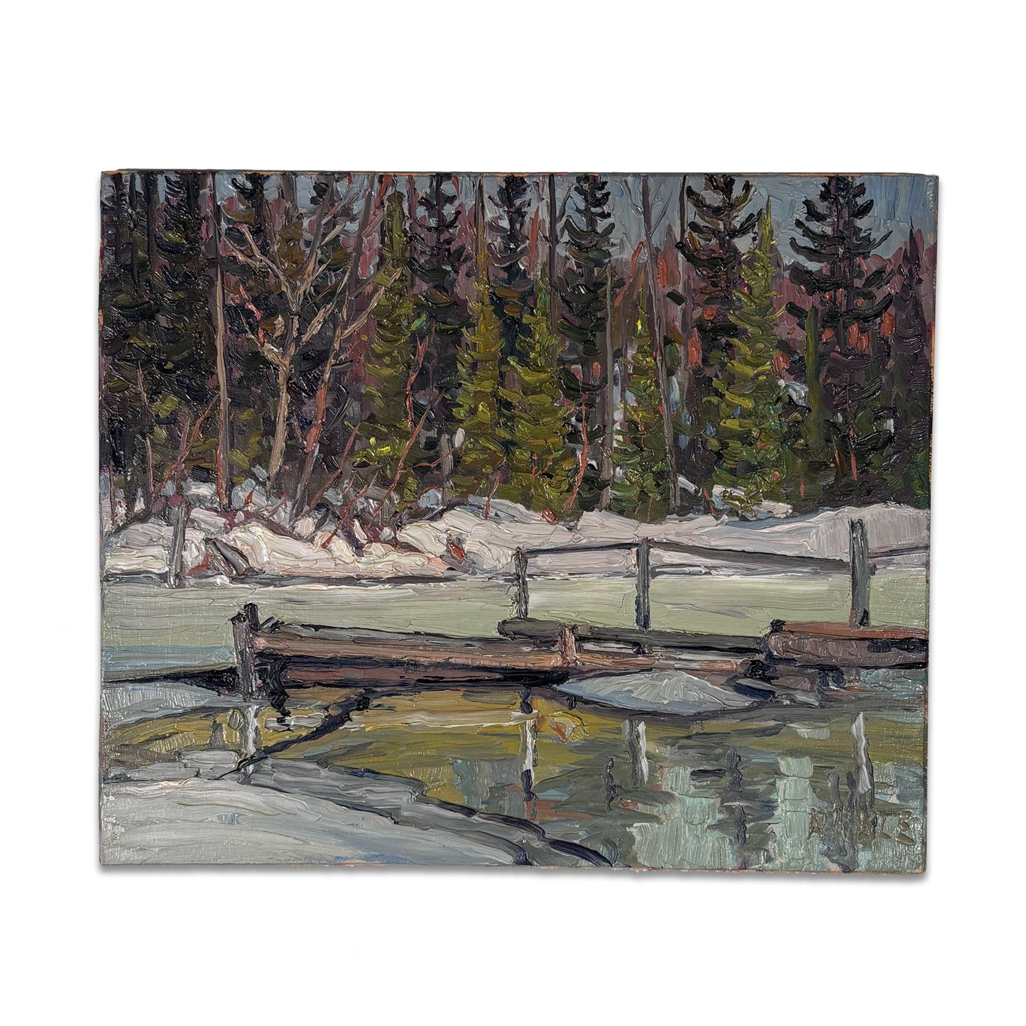 Lawrence Nickle - Dock and Pond, Armour Twp.