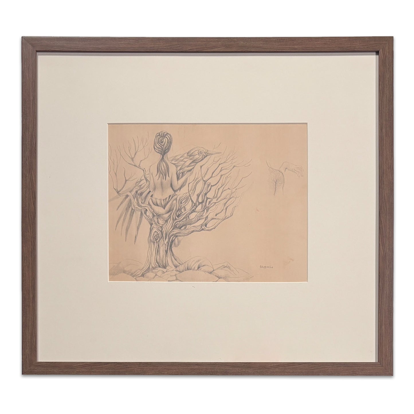 Gary Slipper - Woman with bird in tree