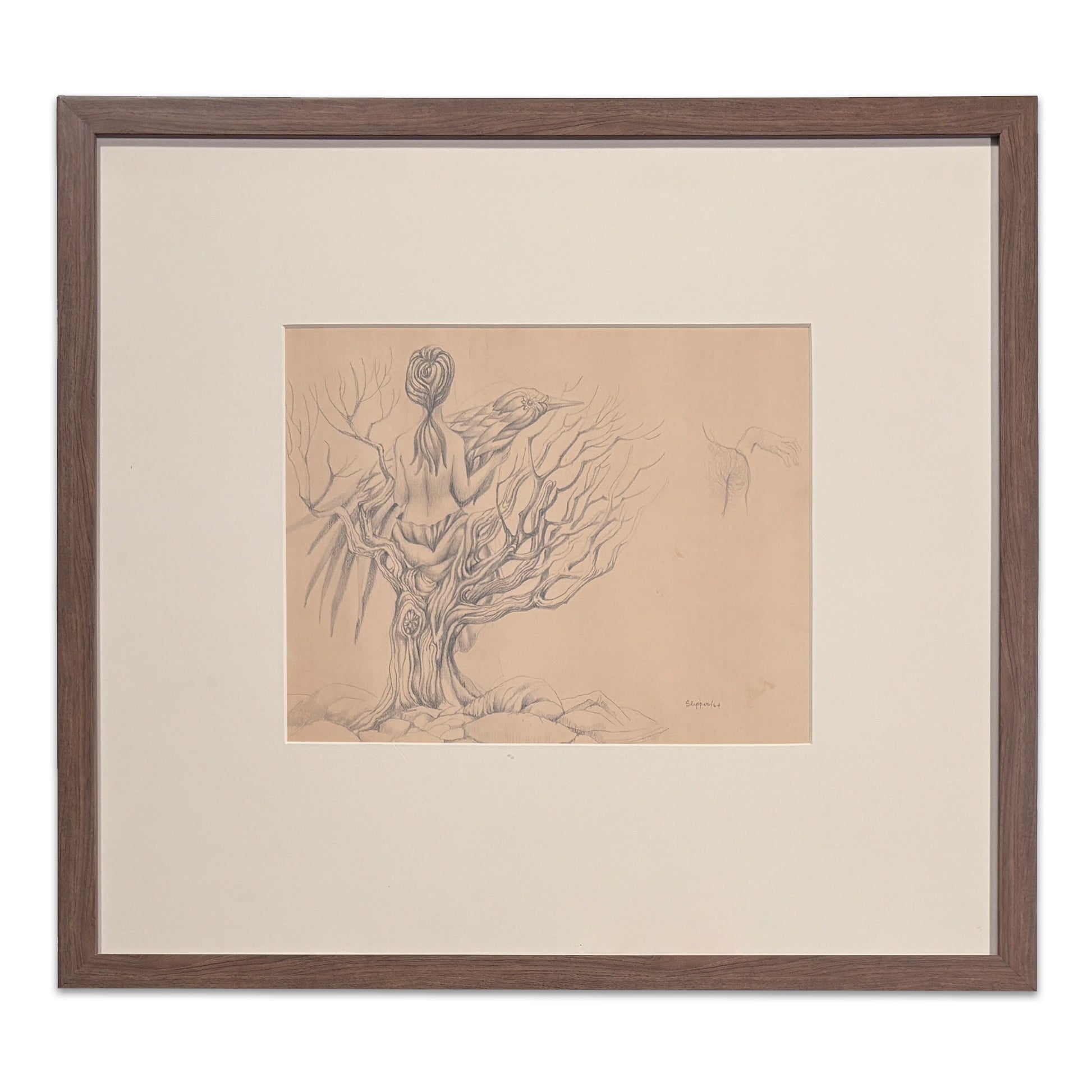 Gary Slipper - Woman with bird in tree