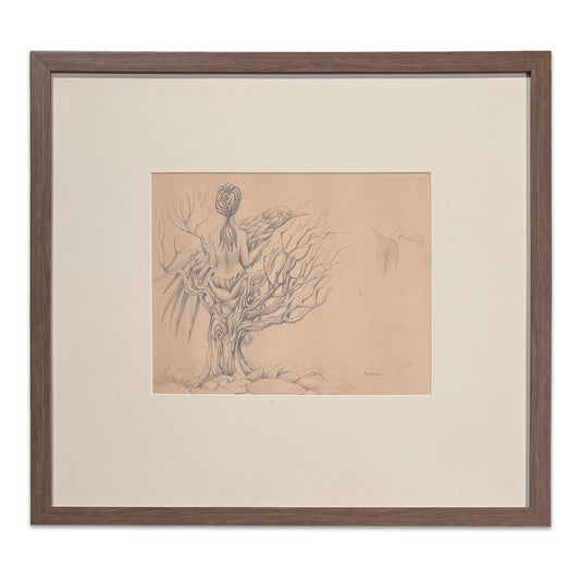 Gary Slipper - Woman with bird in tree